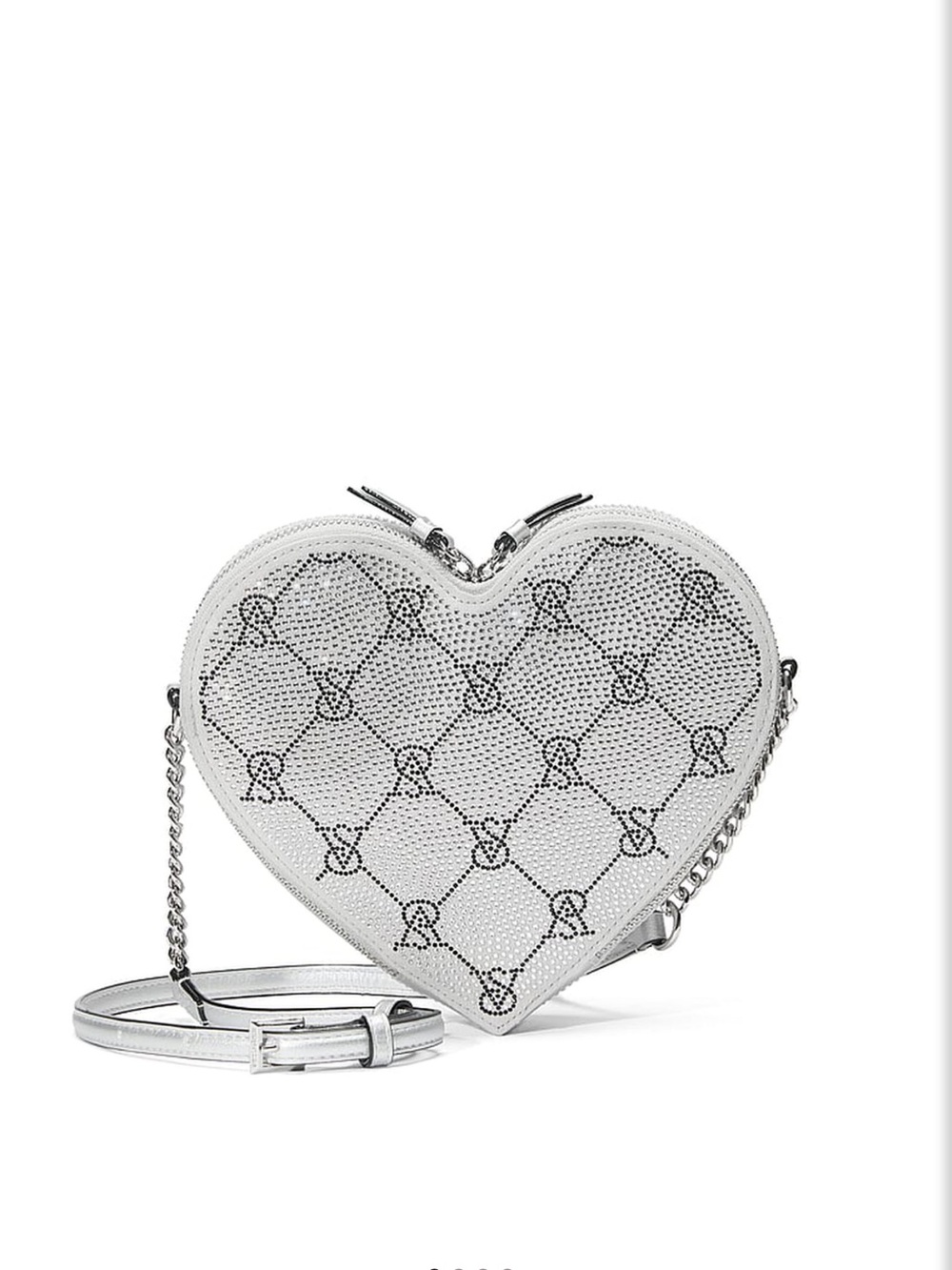 Victoria's Secret Silver Heart Crossbody Bag